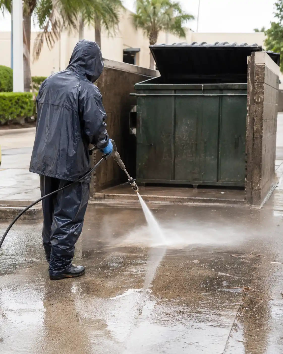 Dumpster Pad Cleaning